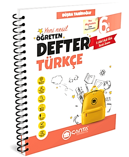 ÇANTA 6. Sınıf Türkçe Öğreten Defter 2025-26 YENİ MÜFREDAT