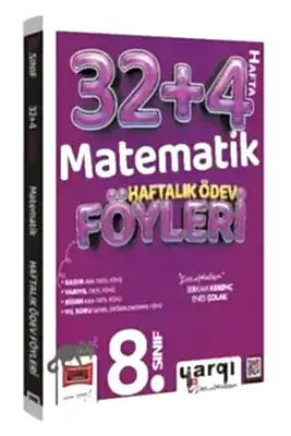 Yargı 8. Sınıf Matematik 32+4 Haftalık Ödev Föyleri