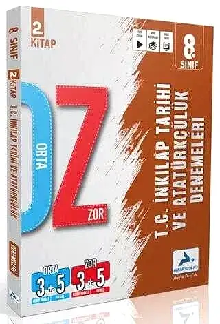 Paraf 8. Sınıf T.C. İnkılap Tarihi ve Atatürkçülük Orta Zor Branş Deneme - 2. Kitap