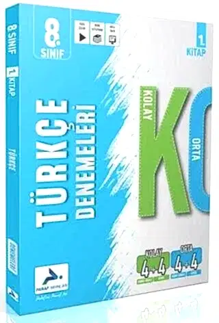 Paraf 8. Sınıf Türkçe Kolay Orta Branş Deneme - 1. Kitap