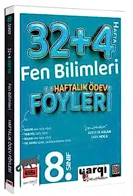 Yargı 8.Sınıf Fen Bilimleri 32+4 Haftalık Ödev Föyleri