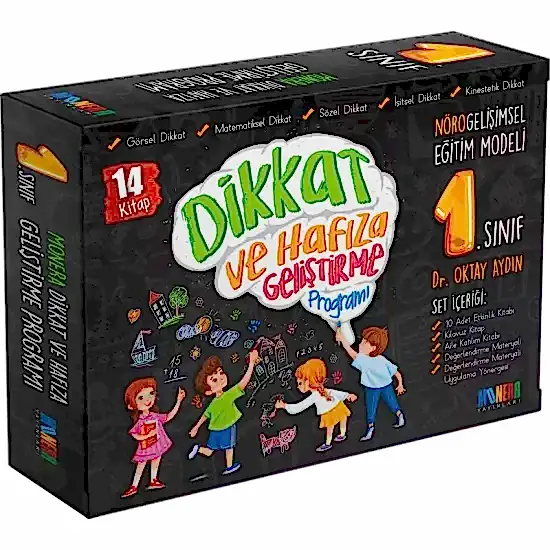 Monera 1. Sınıf Dikkat Ve Hafıza Geliştirme Programı ( 14 Kitap )