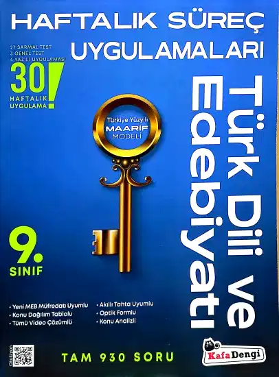 Kafa Dengi 9. Sınıf T.Dili ve Edb. Haftalık Süreç Uygulamalar 2025-26 YENİ