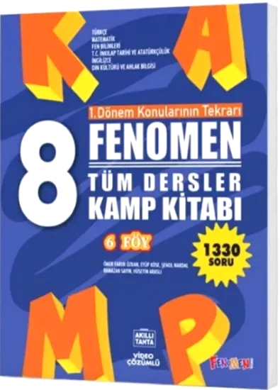 Fenomen Okul Yayınları 8. Sınıf Tüm Dersler Fenomen Kamp Kitabı
