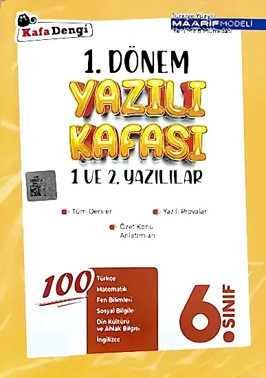 KAFADENGİ 1.DÖNEM YAZILI KAFASI 6.SINIF 1 VE 2 .YAZILILARI 2025-2026 YENİ MÜFREDAT