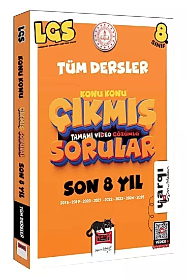 Yargı Ders Arkadaşım 8.Sınıf LGS 2018-2025 Tüm Dersler Konu Konu Son 8 Yıl Çıkmış Sorular