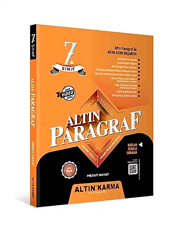Altın Karma 7. Sınıf Paragraf Yeni Nesil Soru Bankası Bağlam Temelli Sorular ve Maarif Modeline Uygun 2027